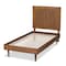 Baxton Studio Nicola Mid-Century Modern Transitional Ash Walnut Finished Wood Twin Size Platform Bed 180-11154-11158-Zoro - alternate 2